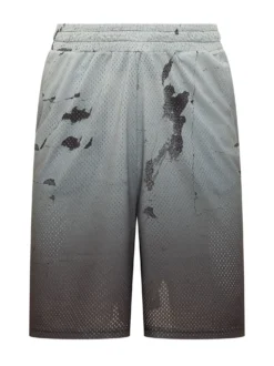 Mesh Sweatshorts with Graphic Print