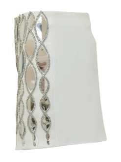 Micro Skirt with Mirror Embellishments