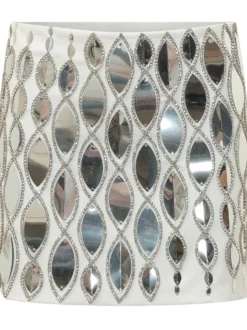 Micro Skirt with Mirror Embellishments