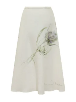 Midi Skirt with Floral Print