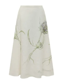Midi Skirt with Floral Print