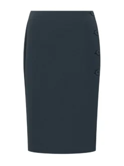 Midi Skirt with Side Buttons
