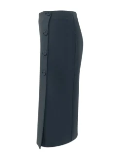 Midi Skirt with Side Buttons