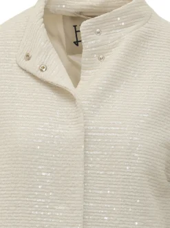 Mid Length Coat with High Neck