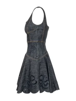 Mini Dress with Floral Embroidery
