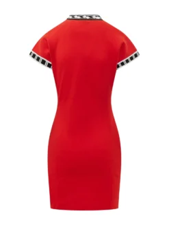 Mini Dress with Geometric Trims