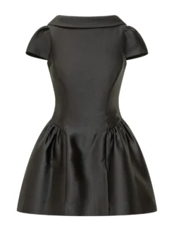 Mini Dress with Voluminous Sleeves
