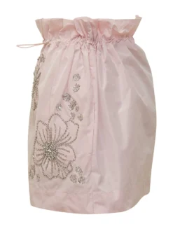 Mini Skirt with Floral Embroidery