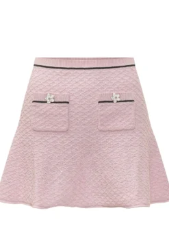 Mini Skirt with Flower Buttons