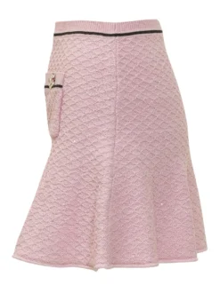 Mini Skirt with Flower Buttons