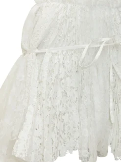 Mini Skirt with Lace and Belt