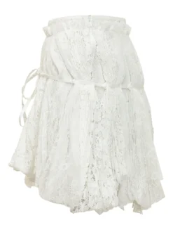 Mini Skirt with Lace and Belt
