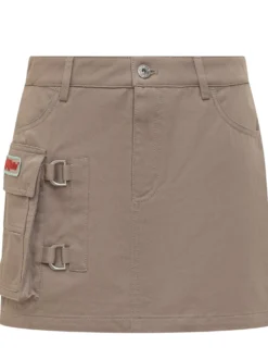 Mini Skirt with Pockets and Buckles