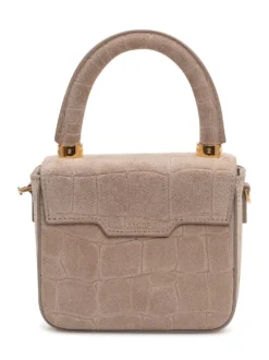 Mini Suede Top Handle Bag