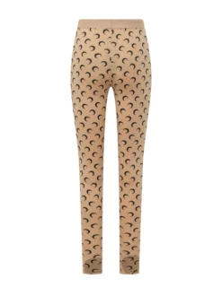 Moon Printed Leggings with Logo Waistband