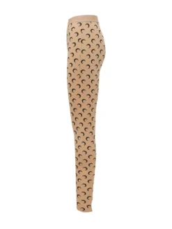 Moon Printed Leggings with Logo Waistband