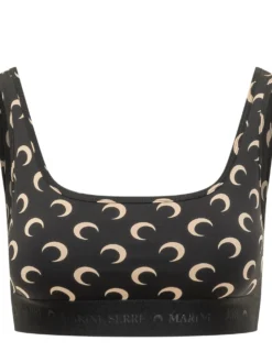 Moon Sports Bra with Logo Band