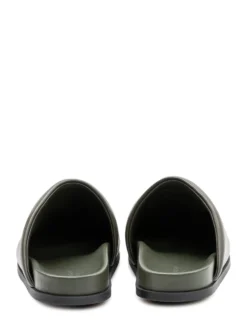 Mules with Smooth Upper and Logo