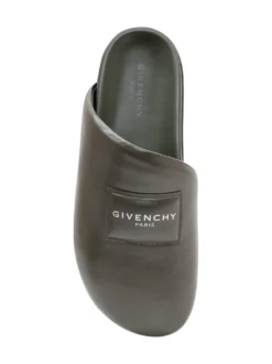 Mules with Smooth Upper and Logo