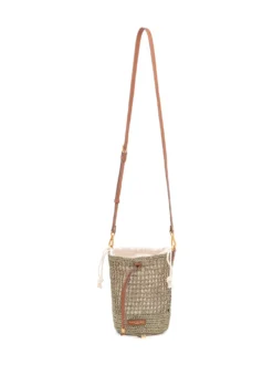 Nefeli Bucket Bag with Woven Texture and Drawstring