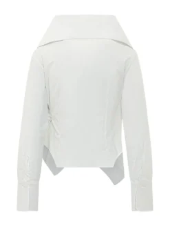 Nora Shirt with Wide Collar and Wrap Closure