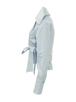 Nora Shirt with Wide Collar and Wrap Closure