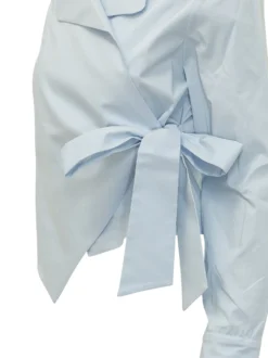 Nora Shirt with Wide Collar and Wrap Closure