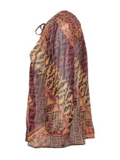 Odetta Blouse with Geometric Print