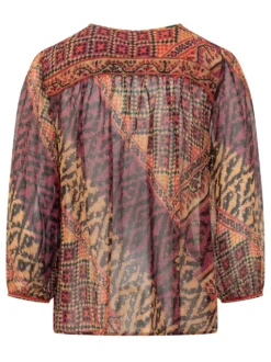 Odetta Blouse with Geometric Print