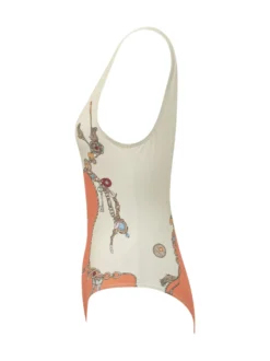 One Piece Swimsuit with Jewel Print