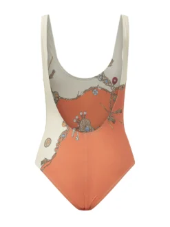 One Piece Swimsuit with Jewel Print
