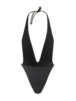 One Piece Swimsuit with Neck Ties