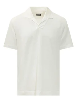Open Collar Knit Polo