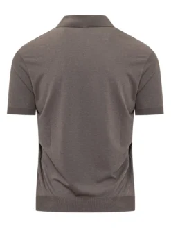 Open Collar Knit Polo