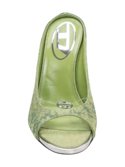 Open Toe High Heel Mules