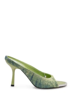 Open Toe High Heel Mules