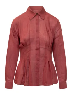 Organza Shirt with Dart Detailing