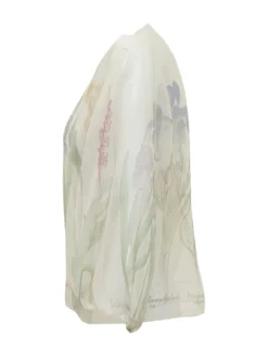 Organza Shirt with Floral Print