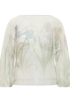 Organza Shirt with Floral Print