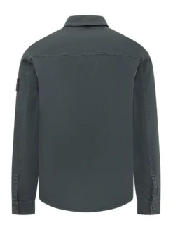 Overshirt Con Zip E Tasca Sul Petto