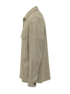 Overshirt with Patch Pockets and Buttons