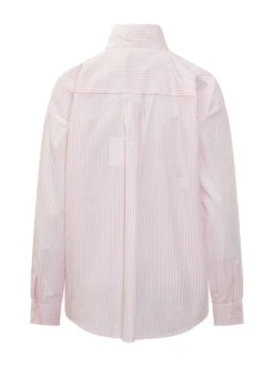 Oversized Shirt with Mandarin Collar