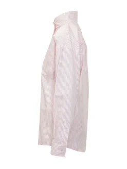 Oversized Shirt with Mandarin Collar