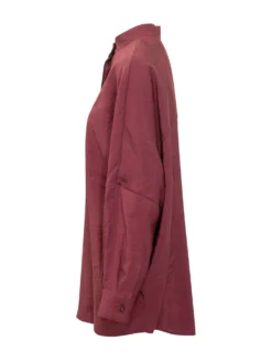 Oversized Shirt with Mandarin Collar