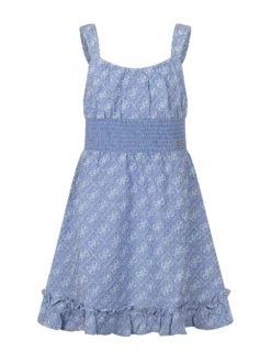 Oxford Tank Dress with Ruffle Hem