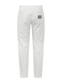 Pantaloni a Cinque Tasche con Strappo