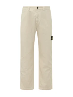 Pantaloni a Coste con Patch