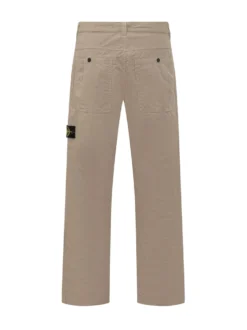 Pantaloni Chino con Patch Logo