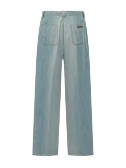 Pantaloni Dritti con Cintura Annodata