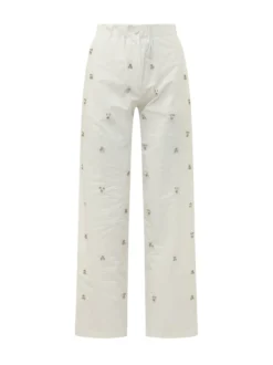 Pants with Drawstring and Appliques